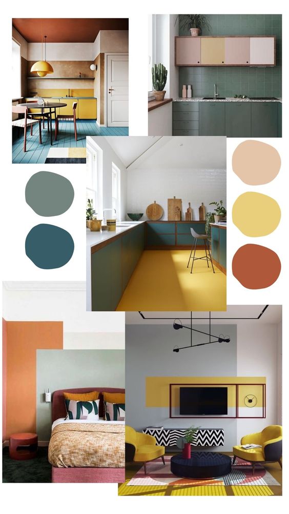 Paleta de colores combinada para crear espacios con personalidad. Cómo combinar colores en decoración. Combinación de colores en decoración #decor #decoraciondeinteriores #ideasdedecoracion